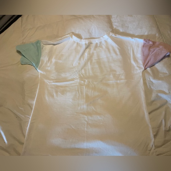 Color Block Short Sleeve Top w/ Leopard Details - Picture 2 of 3